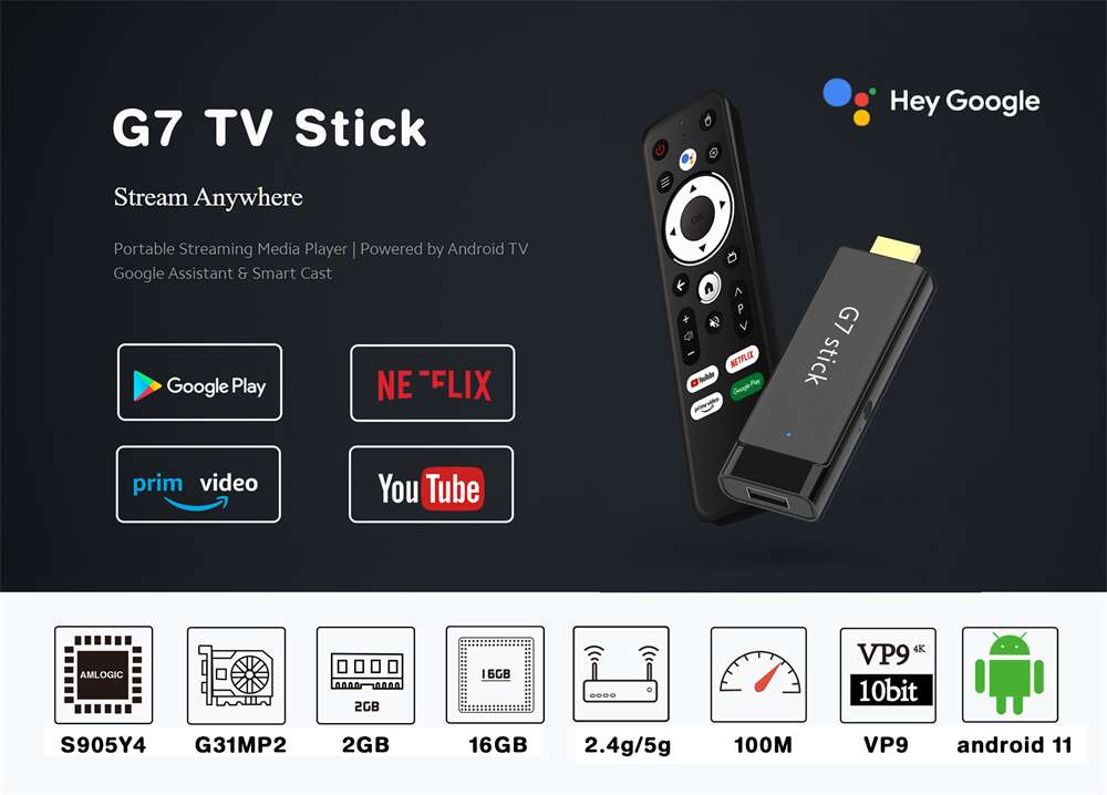 The Secret to Stunning Entertainment - G7 stick Amlogic S905y4 android TV Stick